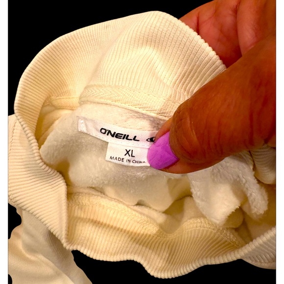 O'Neill Cream Crew Neck Sweatshirt Cozy Casual Fit - Picture 3 of 3